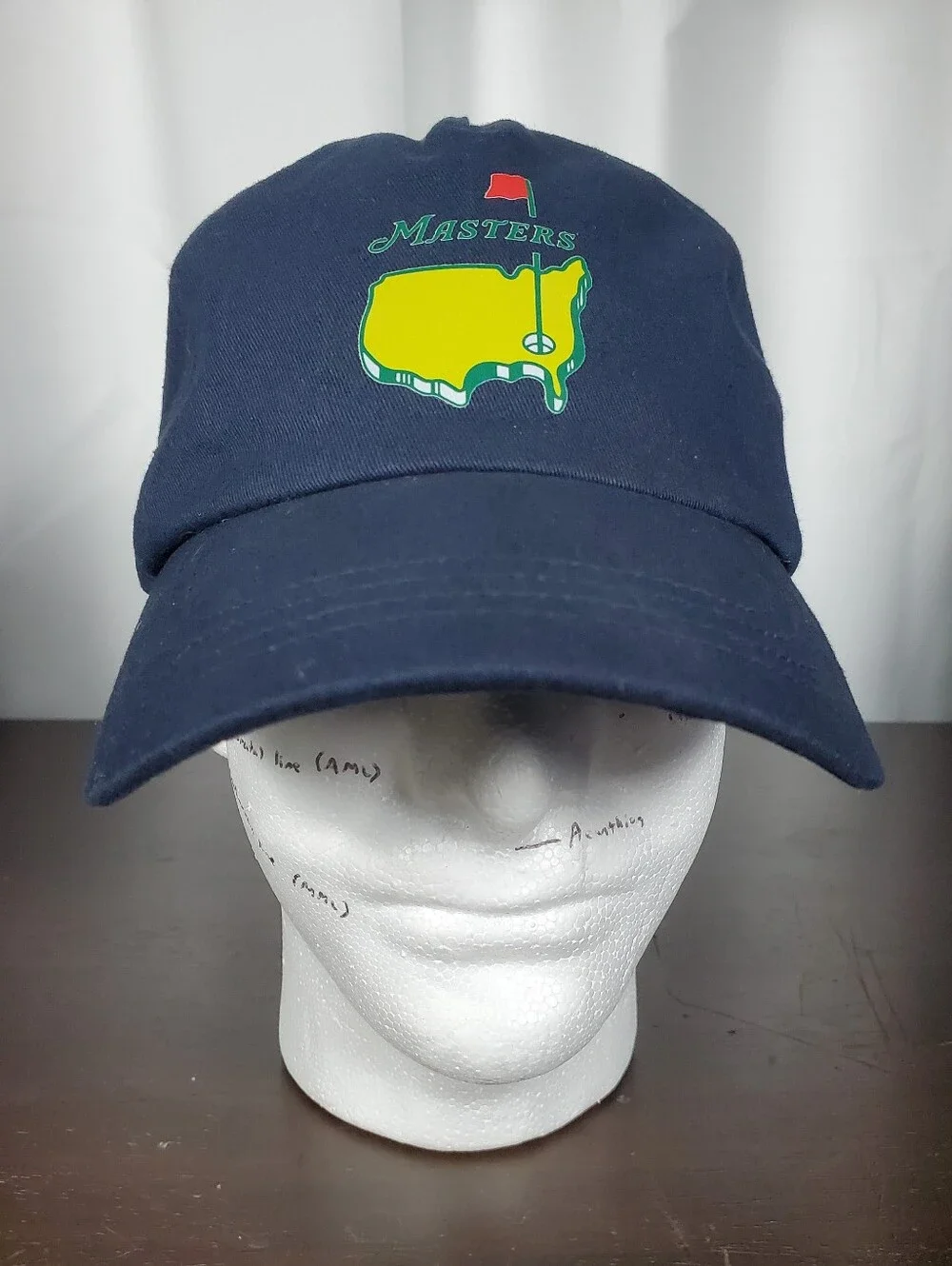 Masters  Golf Cap - Navy with Yellow Logo Adult